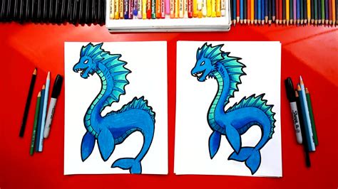 How To Draw A Sea Serpent - Art For Kids Hub