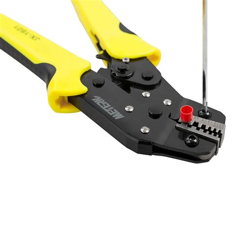 Meterk 0.25-6 mm2 Wire Crimper multi tool Engineering Ratchet Crimping Pliers Bootlace Ferrule ...