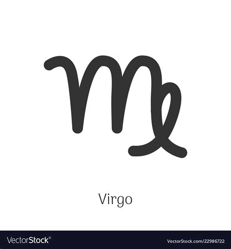 Virgo zodiac sign isolated on white background Vector Image