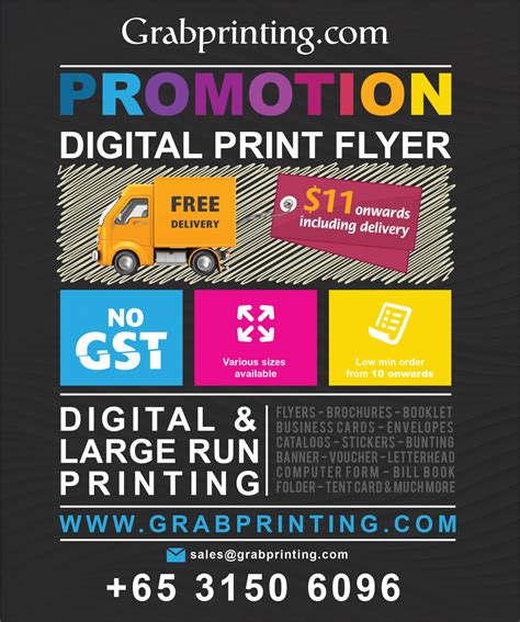 Digital Print Flyer Online | Free Delivery | Grabprinting.com