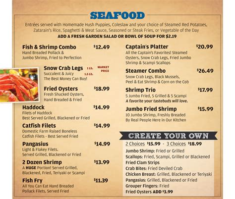 Victorio's Oyster Bar Menu Seafood - Appetizers | Oyster bar menu, Seafood entrees, Seafood ...