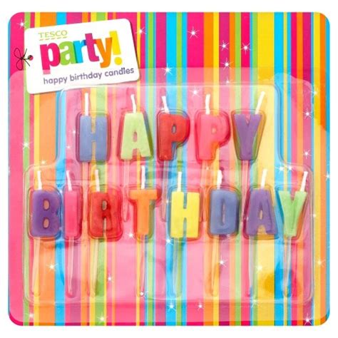 Tesco Party Happy Birthday Candles - Tesco Groceries