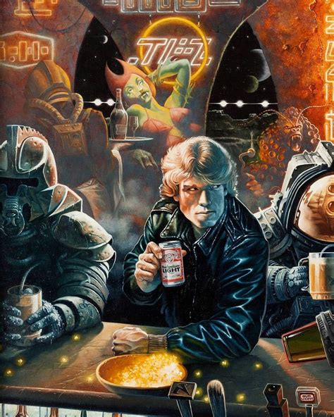 Vintage Sci-fi Art on Instagram: “80s Bud Light Follow: @pixel.past Artist: Gary Ruddell ...