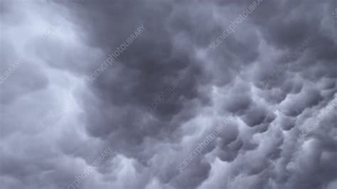 Mammatus clouds, time-lapse footage - Stock Video Clip - K006/5609 - Science Photo Library