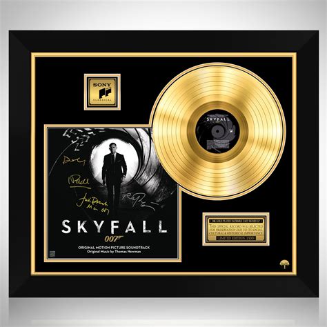 Skyfall 007 - Soundtrack Gold LP Limited Signature Edition Custom Frame | RARE-T