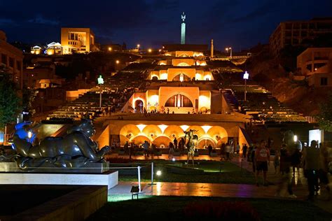 Yerevan Cascade at Night (5) | Yerevan | Pictures | Armenia in Global ...