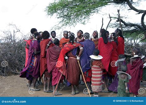 Masai Dancers editorial image. Image of black, colourful - 58983340