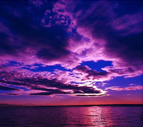 Purple Sunset, bonito, cloud, nature, sea, sky, water, HD wallpaper | Peakpx