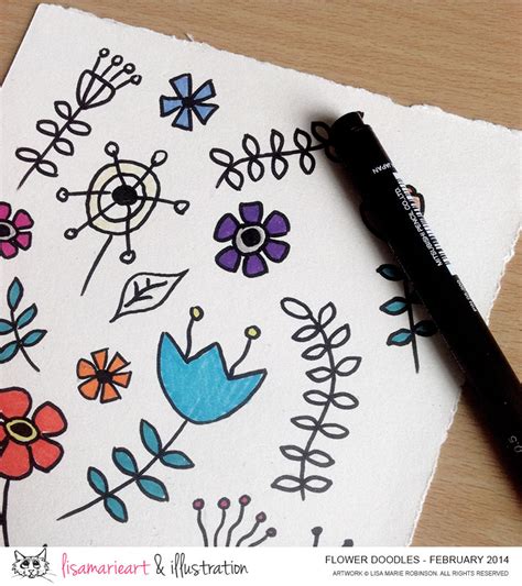 Whimsical Flower Doodles » Lisa Marie Art & Illustration