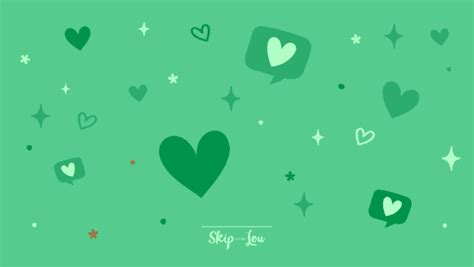 Beautiful Green Heart Wallpaper For Phone and Computer | Skip To My Lou