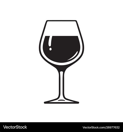 Glass wine wineglass icon Royalty Free Vector Image