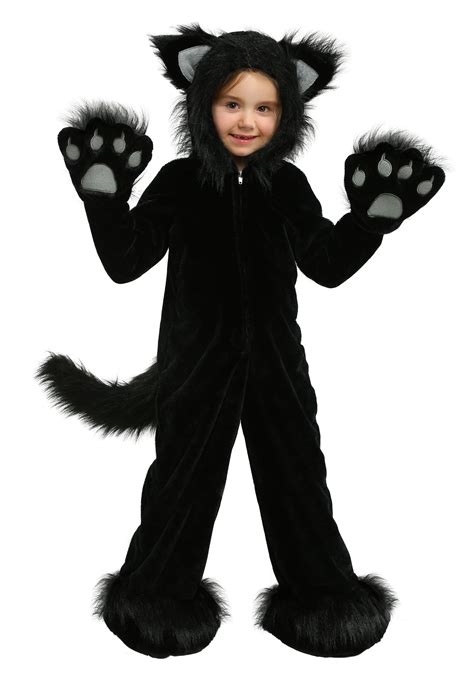 Premium Black Cat Costume for Children