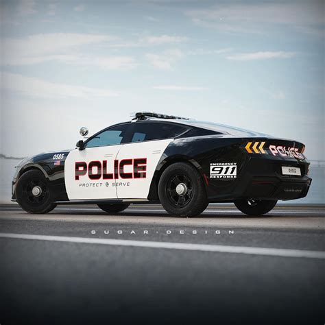 2024 Ford Mustang Sedan Imagined As Police Cruiser, Is It a Modern Crown Victoria? - autoevolution