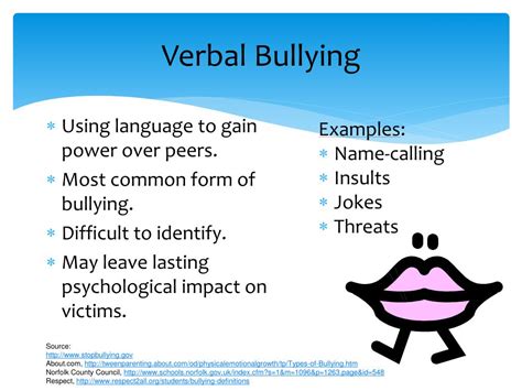 Verbal Bullying Examples - bullying