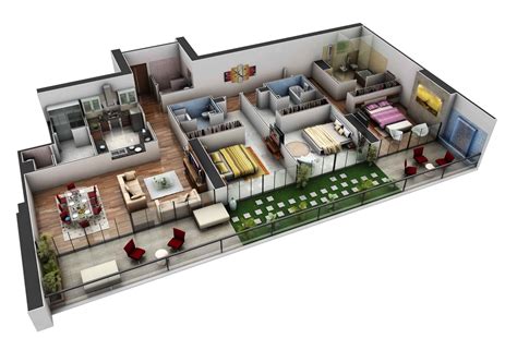 spacious 3 bedroom house plans | Interior Design Ideas