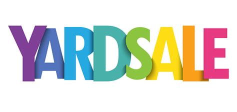 Yard Sale Colorful Typography Banner Stock Illustration - Download Image Now - iStock