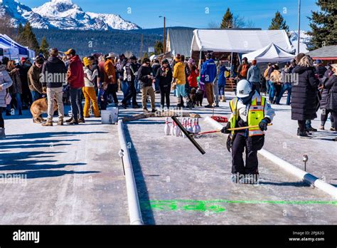 Winter celebration in Stanley, Idaho Stock Photo - Alamy