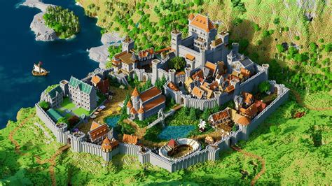 Minecraft Medieval Town Map