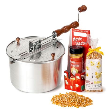 Whirley Pop Old Fashioned Popcorn Maker Movie Theater Combo Pack | MrOrganic Store