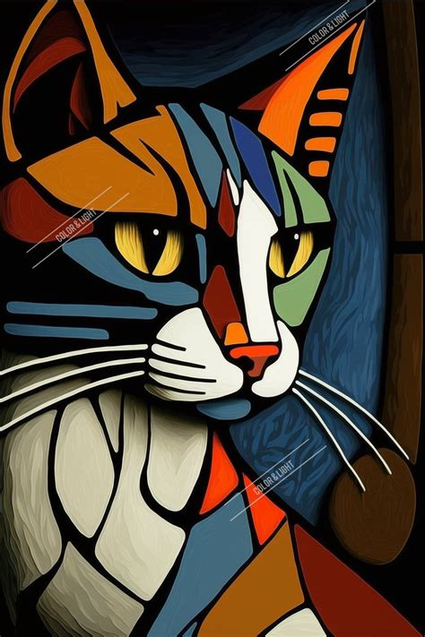 Picasso Cat Picasso Style Abstract Cat Art Digital Download - Etsy Finland