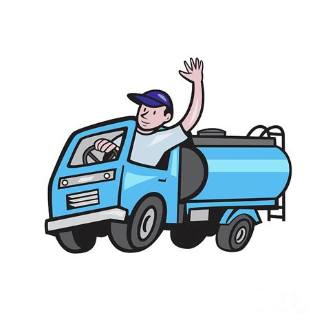 Clipart Oil Truck Driver