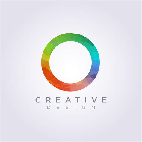 Circle Colourful Rainbow Vector Illustration Design Clipart Symbol Logo Template 606447 Vector ...