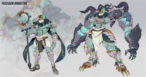 Poseidon Ramattra Skin Concept Art - Overwatch 2 Art Gallery