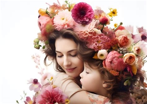 Premium Photo | Celebrating Motherhood A Woman Embraced by Her Child on Mothers Day Amidst ...