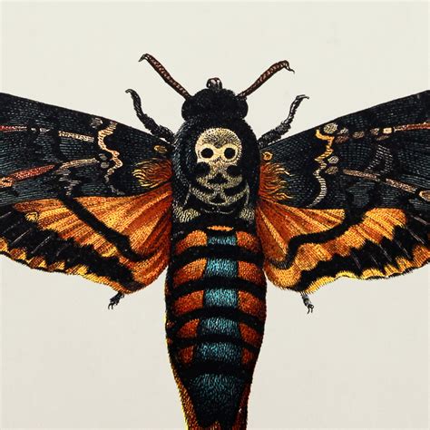 Natural History Specimen Print (Death's Head Hawk Moth) - Tony Ladd Art