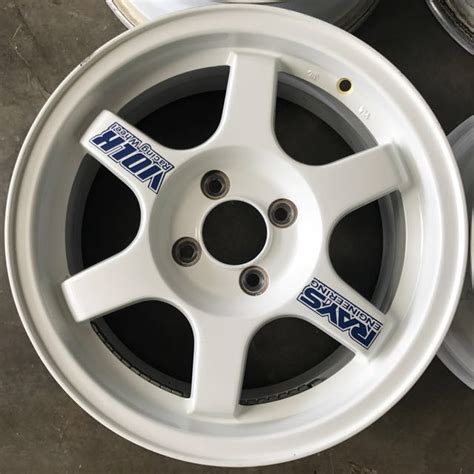 Rim TE37 White 15 inch, Auto Accessories on Carousell