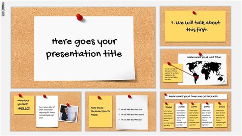 Bulletin Board. Free PowerPoint template & Google Slides theme - SlidesMania