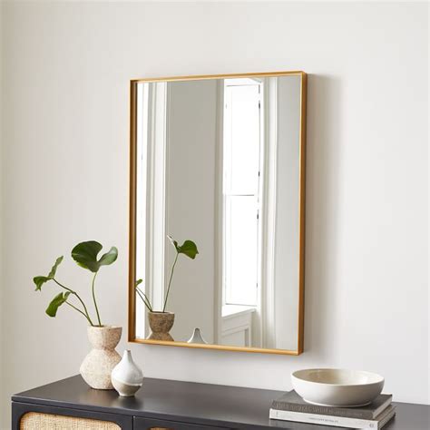 Deep Frame Metal Rectangle Wall Mirror - 24"W x 36"H | West Elm