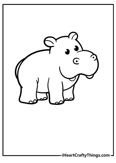 Hippo Coloring Pages For Kids