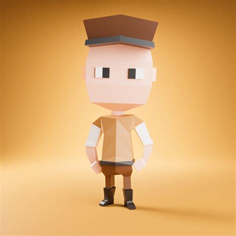 Low Poly Character Blender | corona.dothome.co.kr