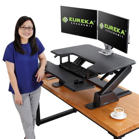 EUREKA ERGONOMIC V1 Sit to Stand Desk Converter, 36'' Height Adjustable ...