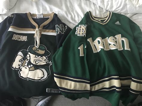 Can anybody tell me about these Notre Dame jerseys? : r/hockeyjerseys