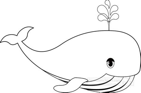 Blue Whale Clipart Black And White