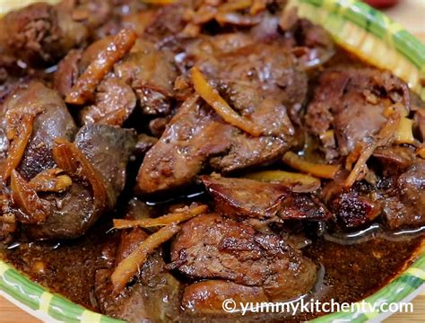 Adobong Atay ng Manok (Chicken Liver Adobo) - Yummy Kitchen