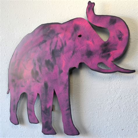 Metal Elephant Wall Hanging Elephant 24 Magnetic - Etsy