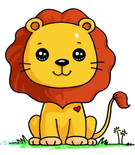 Lion-DSC | Cute animal drawings kawaii, Cute little drawings, Cute kawaii drawings