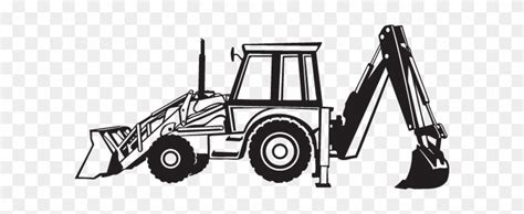 Backhoe Clipart Black And White