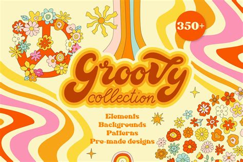 Groovy Collection Inspired By Retro 70s - Design Cuts