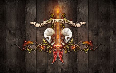 Gothic Skulls Wallpaper - WallpaperSafari