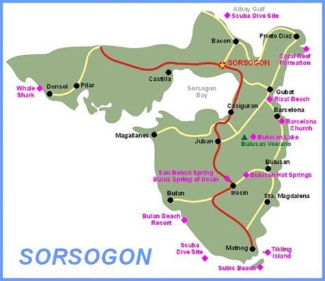 Map of Bulan and nearby towns - BULAN ORGANIZATION OF MOUNTAIN BIKERS