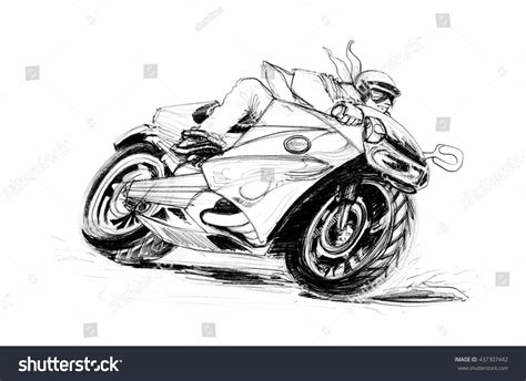 2,412 Motorcycle Pencil Drawing Images, Stock Photos, and Vectors | Shutterstock