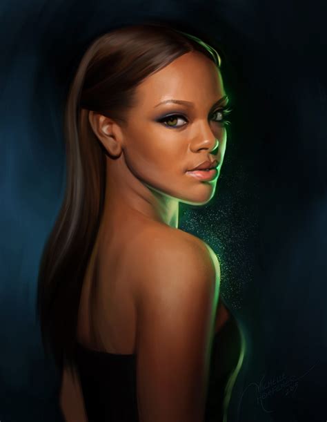 Rihanna Portrait by MichelleHoefener on DeviantArt