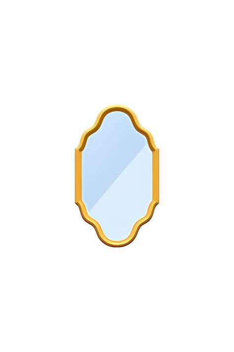 Reflective Silver Frame Mirror Emoji