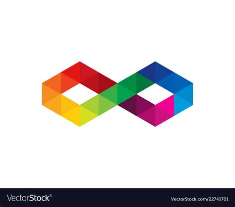 Color infinity logo icon design Royalty Free Vector Image