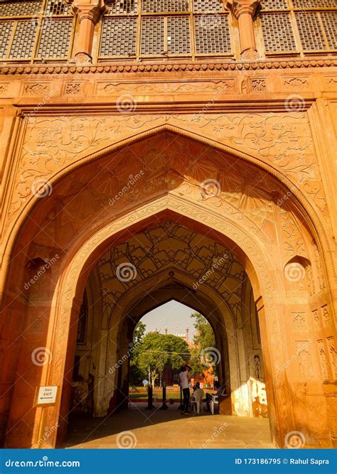 Colourful Old Architecture Inside Red Fort in Delhi India during Day Time, Famous Red Fort ...