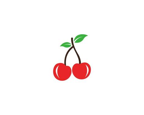 Cherry logo template vector icon - Vector 595978 Vector Art at Vecteezy